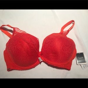 Chantelle orange lace bra